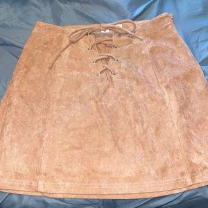 Pink/orange velvet Skirt from Dry Goods